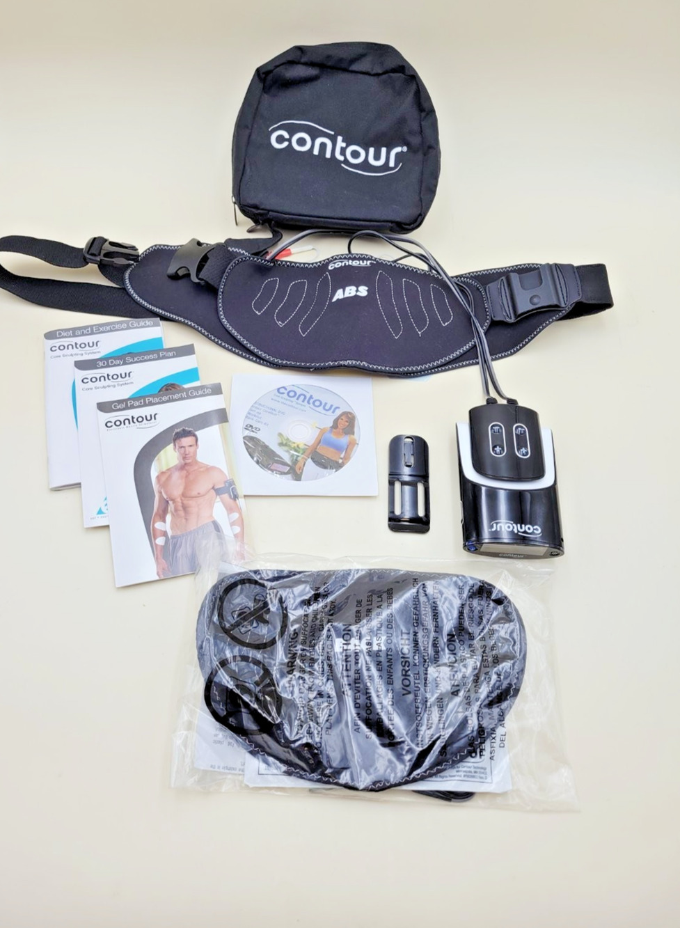 Contour M-2 Core Sculpting System Muscle Stimulator Ems Belt Adjustable Black
